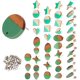 thumbnail image 1 of Accesorios para aretes de resina y madera, 10 estilos, base de almohadilla para aretes, aretes de estrella y corazón, aretes de almohadilla plana ovalada con cierre de acero inoxidable., 1 of 7