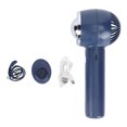 thumbnail image 1 of Ventilador de mano de 3 velocidades con carga USB, fuerte viento, ligero, batería de 1200 mAh, ventilador portátil de mano para oficina, viajes, color azul, 1 of 10