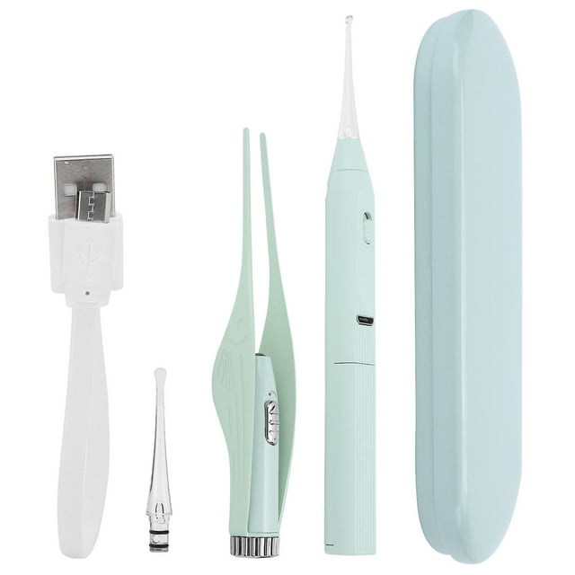 Kit de pincettes pour retirer le cérumen des enfants, rechargeable par USB, outils de nettoyage lumineux pour les oreilles