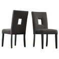 thumbnail image 2 of Weston Home Landen Keyhole Linen Dining Side Chair, Dark Gray (Set of 2), 2 of 6