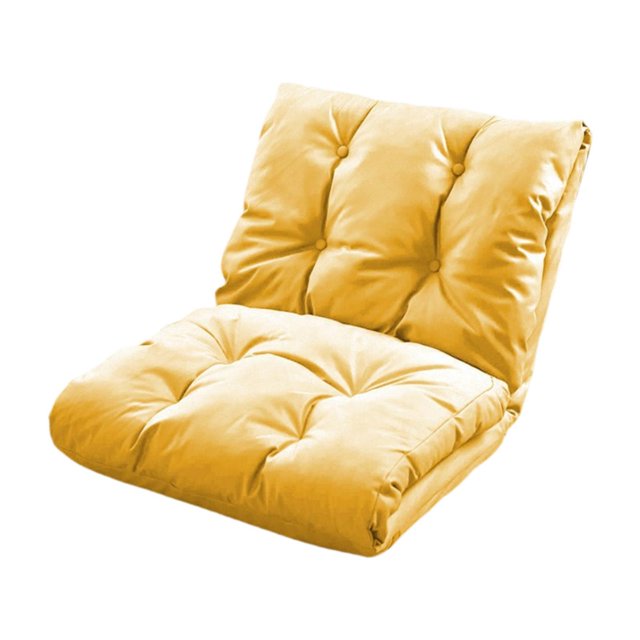 Sofá cama plegable, silla acolchada individual para juegos, para adultos, dormitorio de viaje Amarillo
