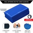 thumbnail image 4 of xianyou-Blue Standard Trading Card Deck Box and Sleeves Bundle - 100+ Quiver Deck Block with Double Dividers (Commander MTG Deck Box MTG) + 100 Artemis Blue Card Sleeves with Black interior (66 x 93, 4 of 4