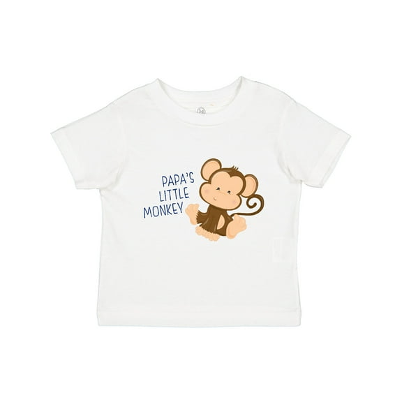 Inktastic Papa's Little Monkey Boys or Girls Toddler T-Shirt