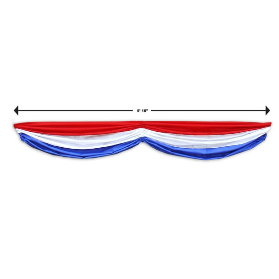 Party Central Pack of 6 Blue and Red Patriotic Bunting Hanging Decorations 70"