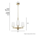 thumbnail image 6 of Hunter - Nolita 3-light Alturas Gold, Medium Size Chandelier, Dimmable, Modern Style, Candle Shaped, for Bedrooms, Dining, Living Rooms - 19878, 6 of 7