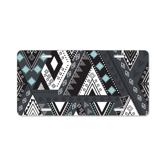 CafePress - Native Pattern - Aluminum License Plate, Front License Plate, Vanity Tag