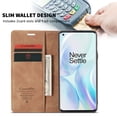 thumbnail image 3 of Dteck Wallet Case For OnePlus 8 Pro, Premium PU Leather Wallet case Magnetic Flip Folio [Kickstand Feature] with ID & Credit Card Pockets, Brown, 3 of 6
