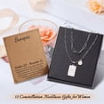 thumbnail image 6 of Turandoss Zodiac Layered Necklaces for Women 14K Gold Plated Retro 12 Constellation Pisces Pendant Fashion Jewelry Tarot Card Birthday Gifts for Her Women Teenage Girl Best Friend, 6 of 7