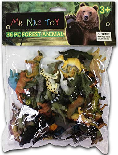 Nice Toy 24 Piece Forest Animal Set Assortment 3 to 6 figures Mr