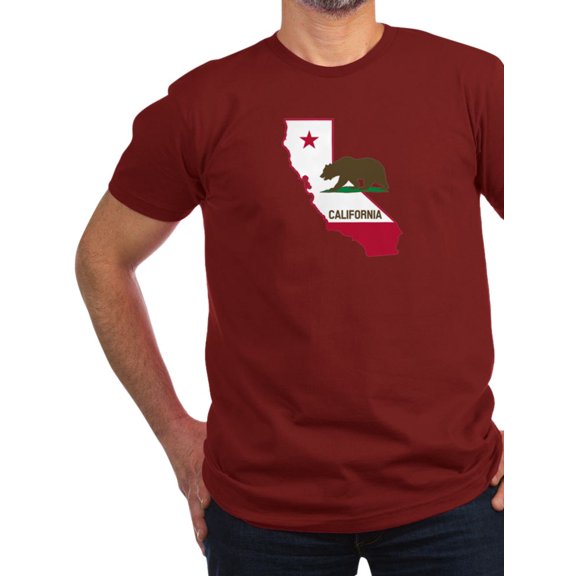 CafePress - CALI STATE W BEAR T Shirt - Men's Fitted T-Shirt