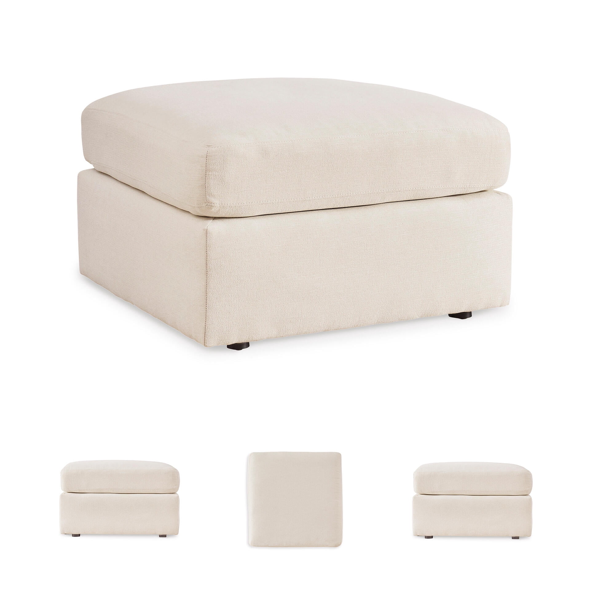 Signature Design by Ashley Modmax Oversized Accent Ottoman - Oyster White Next-Gen Nuvella Performance Fabric