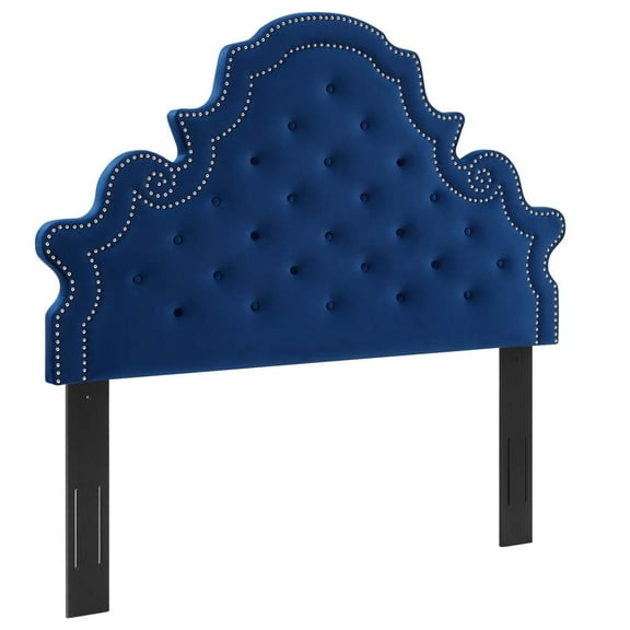 Modway Diana Tufted Performance Velvet Twin Headboard in Navy