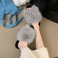 thumbnail image 5 of CHUMUD Women's Faux Fox Fur Slippers - Plush Open-Toe Mules with Cushioned Non-Slip Sole, Cozy Winter Slides, 5 of 9
