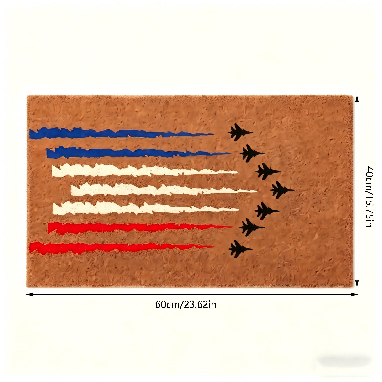 4th of July Door Mat Patriotic Outdoor Doormat 250th Anniversary Doormat Decor USA 4th of July Rug Red White and Blue Welcome Mat for Independence Day Porch Decor,60x40cm