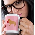 thumbnail image 2 of 3drose, Golden Retriever Valentine Xoxo Dog, 15oz Two-tone Black Mug, 2 of 6