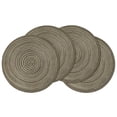 thumbnail image 2 of Sm:)e 15 Inch Round Braided Placemats Set of 4, Cotton Polyester Washable Heat Resistant Placemats, Decor for Kitchen Dining Table and Party(Coffee), 2 of 7
