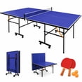 thumbnail image 1 of Mesa Ping Pong Plegable Profesional Centurfit Ruedas Tablero MDF Estructura Acero Red 2 Paletas 3 Pelotas Interior Exterior Hogar Escuela Club Oficina Recreacion, 1 of 7