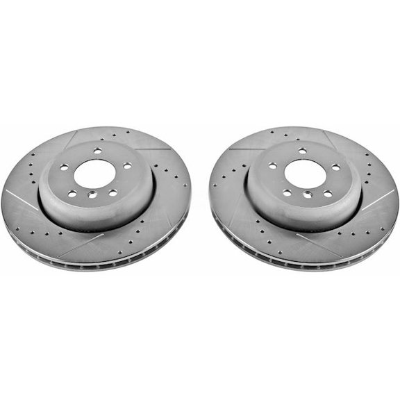 Rear Brake Rotor Set - Compatible with 2006 - 2010 BMW 550i E60 2007 2008 2009