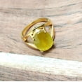 thumbnail image 2 of 928 Sterling Silver Gold Plated Natural Certified Yellow Sapphire/Pukhraj 7 Carat Astrology Ring For Men & Women, 2 of 3
