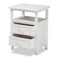 thumbnail image 3 of Baxton Studio Karsen Modern and Contemporary White Finished Wood 2-Drawer Nightstand, 3 of 10