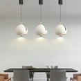 thumbnail image 6 of FSLiving 8W H-Type Track Pendant Light Retractable Lift Droplight with Aluminum Glass Shade 3500K LED Spotlight Indoor Island Light Adjustable Length for Resturant Kitchen,White - 1 Light, 6 of 9