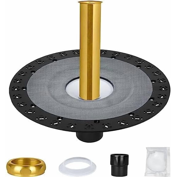 Freestanding Bathtub Drain, Freestanding Tub Drain Rough-in Kit, Easy Freestanding Bathtub Drain Mounting Kit with ABS Plastic Adapter and Brass Liner$$Tools & Hardware Other