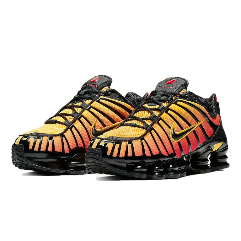Orange/black Nike Shox  Sneakers men fashion, Nike air shoes