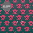 thumbnail image 6 of XMXY Red Death Skull Long Shower Curtains, Waterproof Weighted Thick Bathroom Curtain with 12 Iron Hook, 72x72 Inch, 6 of 8