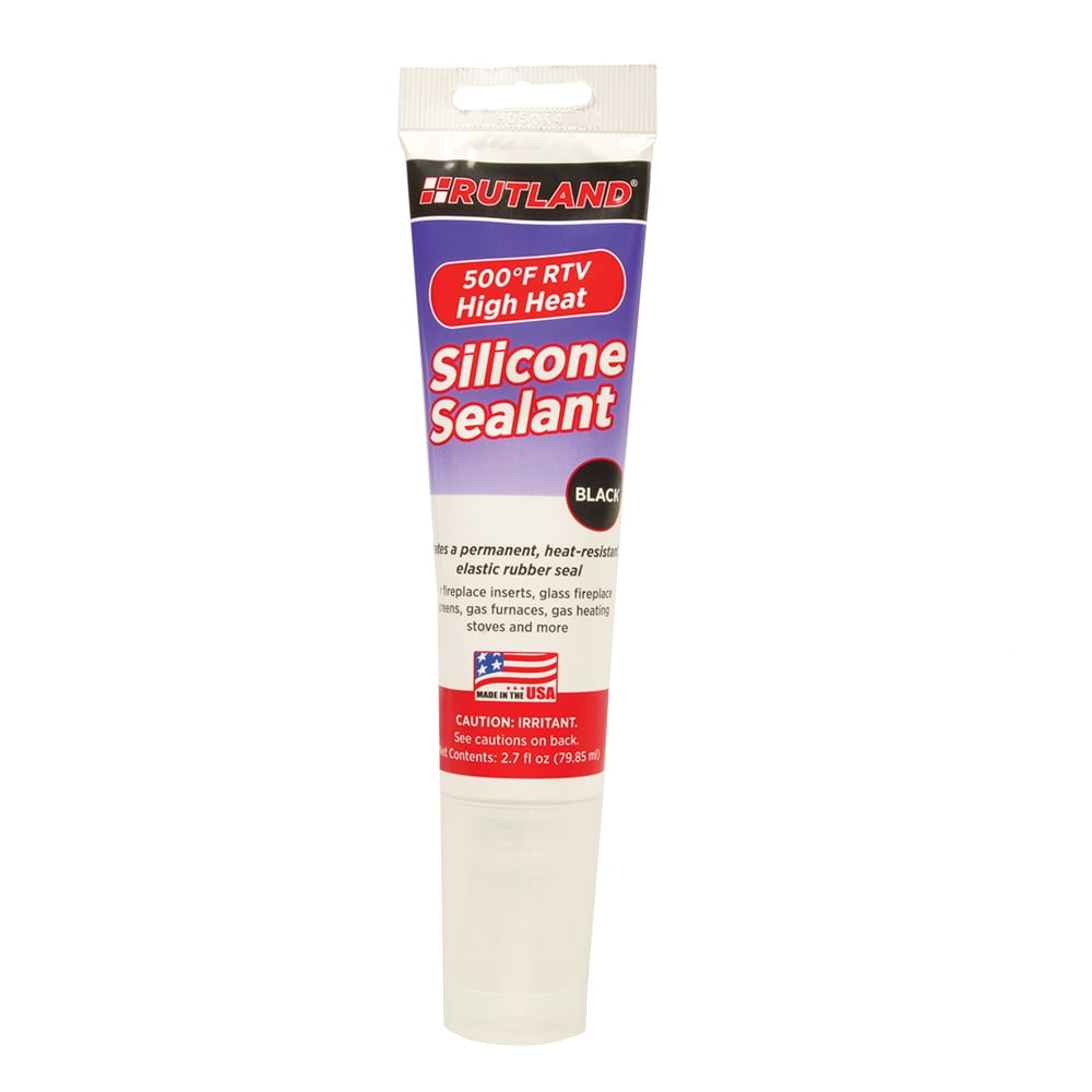 RUTLAND 500ºF RTV High Heat Silicone Sealant, 2.7 oz Tube, Black