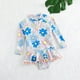 thumbnail image 2 of Odeerbi 6M-6Y Trajes de Baño de Manga Larga Con Lycra Para Niñas Traje de Baño de Una Pieza Para Entrenamiento Deportivo Bañadores de Surf Hawaianos, 2 of 6