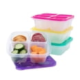 thumbnail image 1 of Bentgo Easyboxes Contenedores para refrigerios de 4 compartimentos - Juego de 8 piezas con 4 bandejas y 4 tapas de ajuste personalizado para sellar la frescura - Contenedores reutilizables para almace, 1 of 5
