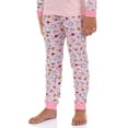 thumbnail image 5 of Peanuts Snoopy and Woodstock Girls' Pajamas Flower Motif Tight Fit Sleep Set, 5 of 7