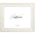 thumbnail image 4 of Ornate Embossed Wood Wall Picture Frame 2.5" Wide (11" x 14" Frame with Plexiglass & Backing Board, Antique White), 4 of 8