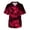 Red, variant on Halloween Scrub Tops for Men V Neck Short Sleeve Bat Pumpkin Print Tees Easy Care Breathable Comfort Medical Scrubs, M
