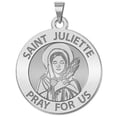 thumbnail image 2 of Picturesongold.Com Saint Juliette Religious Medal Necklace Pendants - 1 inch Size of a Quarter in Solid 14K Yellow Gold, 2 of 6