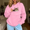 thumbnail image 2 of UOCUFY Cat Hoodie with Pouch Pet Carrier Hoodies Kangaroo Pocket Dog Sweatshirt Pink,Size M, 2 of 6