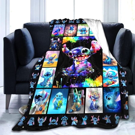 Stitch Blanket Stuff Lilo And Stitch Ultra Soft Flannel Blankets Suitable for Kids and Adults Home Decor Manga Bedding Couch Living Room All Season
