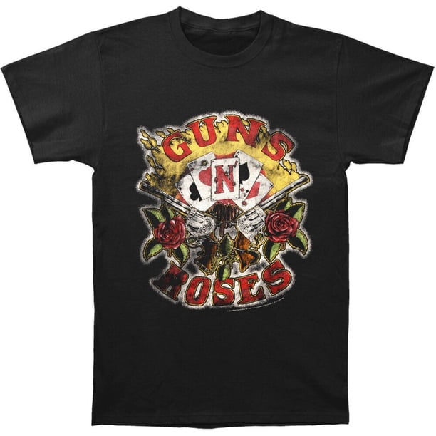 Guns N Roses - Camiseta Tarjetas de Algodón para Adultos Unisex (Negro)