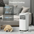 thumbnail image 3 of KISSAIR Portable Air Conditioner, 8000 BTU Ashrae, 4-in-1 Portable AC Cooler, Dehumidifier& Fan Mode, Remote Control,  Floor Standing AC up Cooling to 350 Sq.ft, 3 of 7