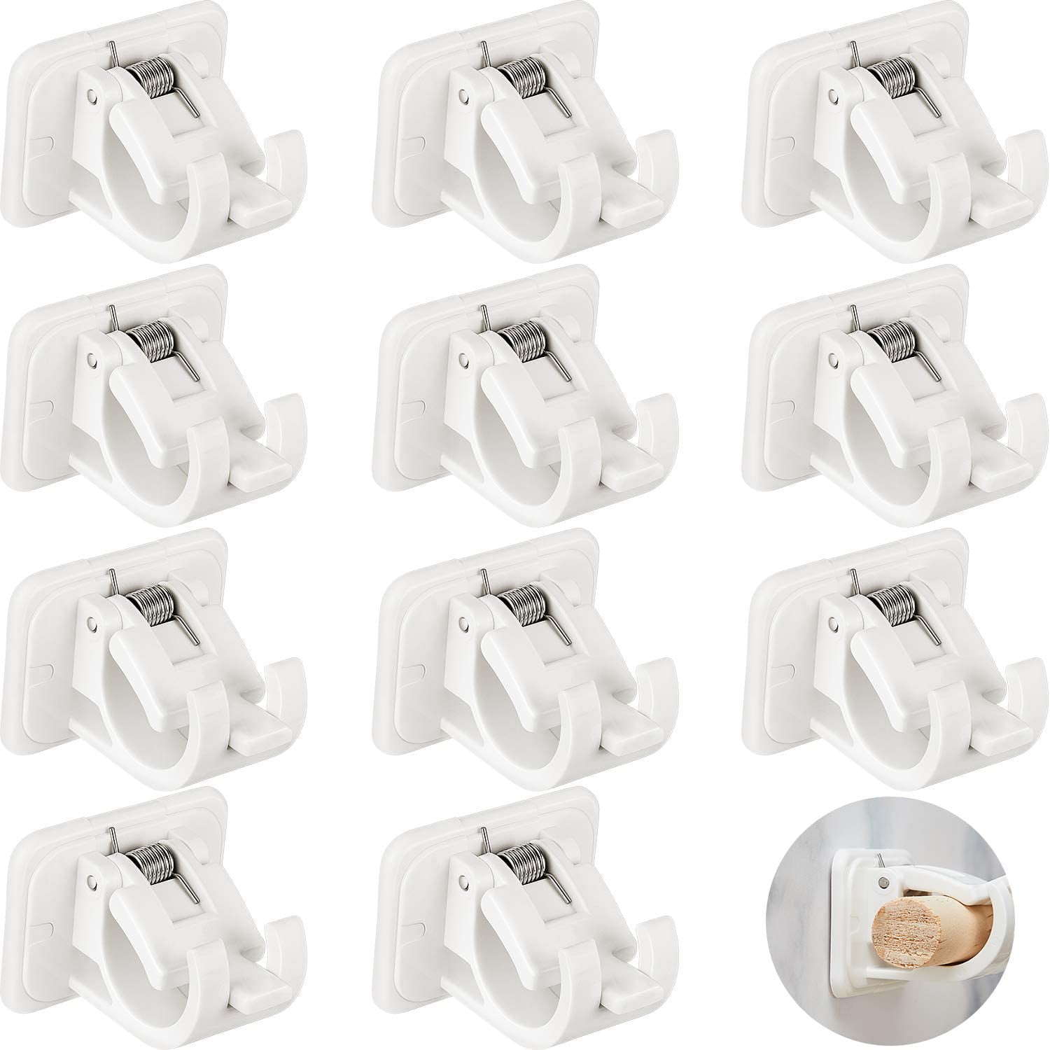 adhesive curtain rod holders