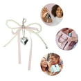 thumbnail image 3 of Unique Bargains 1 Pc Handbag Charms Keychains Ribbon Bow Heart Bag Accessories Pink, 3 of 5