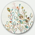 thumbnail image 1 of Designart « Vignes et Fleurs Colorées Arc-en-Ciel » Art Mural Circulaire en Métal Style Ferme, 1 of 3