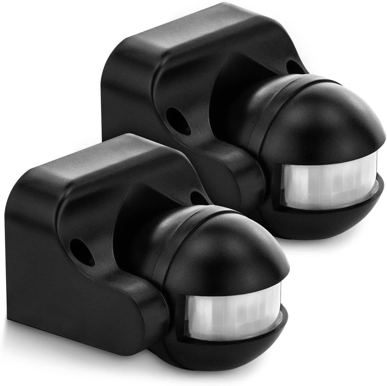 2 Pcs Infrared Motion Sensor Wall Mount Indoor Outdoor Splashproof 180