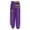 Purple, variant on Kids Girls Belly Dance Harem Pants Beads Coin Tribal Arabic Indian Dance Trousers with Hip Scarf Purple 7-9