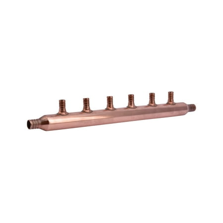 SharkBite 1/2 in. Crimp x 3/4 in. Dia. Crimp Copper 6 Port Manifold