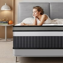 14" King Size Pocket Innerspring Memory Foam Hybrid Mattress, King Size Mattress in a Box for Cooling Sleep and Pressure Relief, Motion Isolation, CertiPUR-US