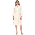 thumbnail image 4 of TowelSelections Women's Waffle Bathrobe 100% Cotton Soft Kimono Spa Bath Robe X-Small/Small Ivory, 4 of 6