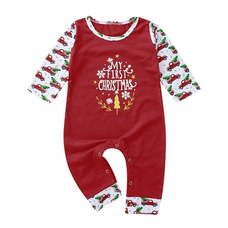 

Dadaria Baby Clothes 3-18M Newborn Infant Baby Boys Girls Christmas Letter Print Romper Jumpsuit Outfits White 86 Baby