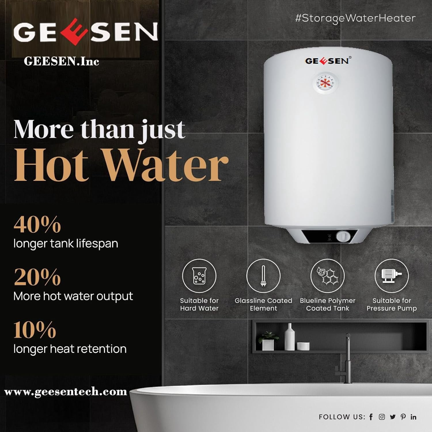 2000W Electric Hot 30L/50L/150L Water Heater Storage, RV TR Endless Trailer Indoor Waterproof Shower Water Heater Compact Point-of-Use, Bathroom Shower (30L) plug in 120v