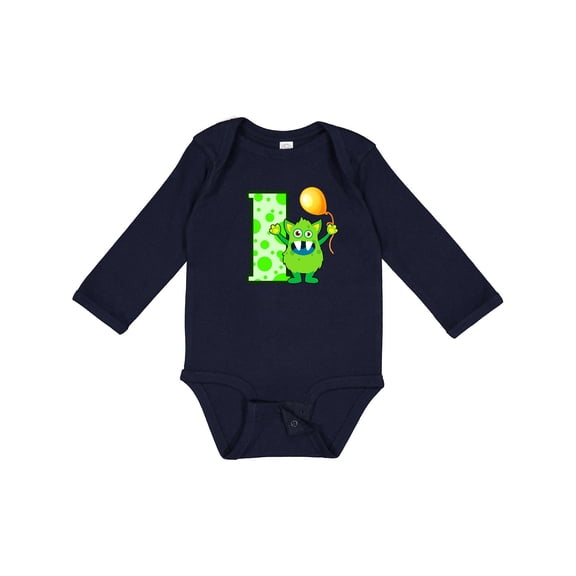 Inktastic 1st Birthday Monster Boys or Girls Long Sleeve Baby Bodysuit